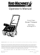 Yard Machines 140 Operator's Manual