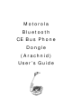 Motorola Bluetooth CE Bus PhoneDongle User Manual