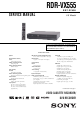 Sony RDR-VX555 Service Manual