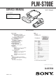 Sony PLM-S700E Service Manual