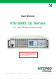 Intepro PSI 9040-170 3U User Manual