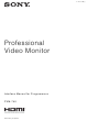Sony PVM-740 Interface Manual For Programmers