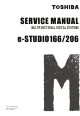 Toshiba e-STUDIO166 Service Manual