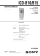 Sony ICD-B10 Service Manual