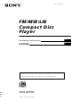 Sony CDX-MP30 Operating	 Instruction