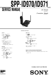 Sony SPP-ID970 Service Manual