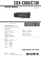 Sony CDX-C680 Service Manual