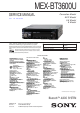 Sony MEX-BT3600U Service Manual