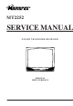 Memorex MT2252 Service Manual