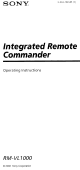 Sony RM-VL1000 Operating Instructions Manual