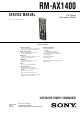 Sony RM-AX1400 Service Manual