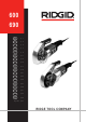 RIDGID 600 Operating Instructions Manual