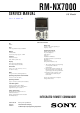 Sony RM-NX7000 Service Manual