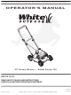 White Outdoor Series 100 Operator's Manual