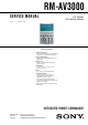 Sony RM-AV3000 Service Manual