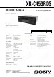Sony XR-C453RDS Service Manual