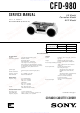 Sony CFD-980 Service Manual