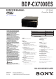 Sony BDP-CX7000ES Service Manual
