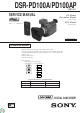 Sony DSR-PD100A Service Manual