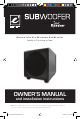 Light speaker E2 Owner's Manual And Installation Instructions