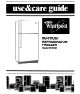 Whirlpool ET20VM Use & Care Manual