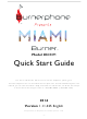 Burnerphone MIAMI BURNER Quick Start Manual