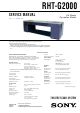 Sony RHT-G2000 Service Manual