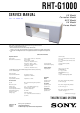 Sony RHT-G1000 Service Manual