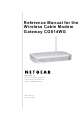 NETGEAR CG814WG Reference Manual