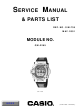 Casio QW-2269 Service Manual & Parts List