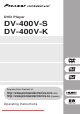 Pioneer DV-400V-S Operating Instructions Manual