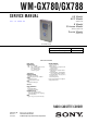 Sony WM-GX780 Service Manual