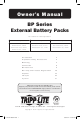 Tripp Lite BP24V15RT2U Owner's Manual