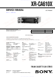 Sony XR-CA610X Service Manual
