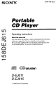 Sony D-EJ611 Operating Instructions Manual