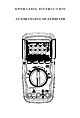 ATP Instrumentation DT-931 Operating	 Instruction