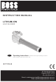 Boss BPTPB40 Operating Instructions Manual