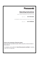 Panasonic KX-PRL262 Operating Instructions Manual