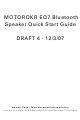 Motorola MOTOROKR EQ7 Quick Start Manual
