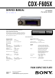 Sony CDX-F605X Service Manual