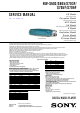 Sony NW-S603 Service Manual