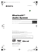 Sony MEX-BT5000 Operating Instructions Manual