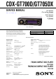 Sony CDX-GT700D Service Manual