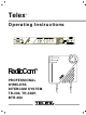 Telex TR-300 Operating Instructions Manual