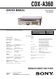 Sony CDX-A360 Service Manual