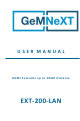 GemNext EXT-200-LAN User Manual