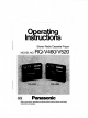 Panasonic RQ-V460 Operating Instructions Manual