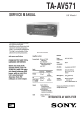 Sony TA-AV571 Service Manual