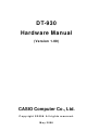 Casio DT-930 Hardware Manual