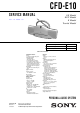 Sony CFD-E10 Service Manual